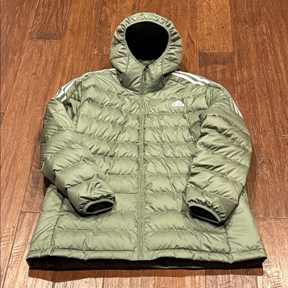 New!! XL Adidas Olive Green Jacket - Picture 1 of 10